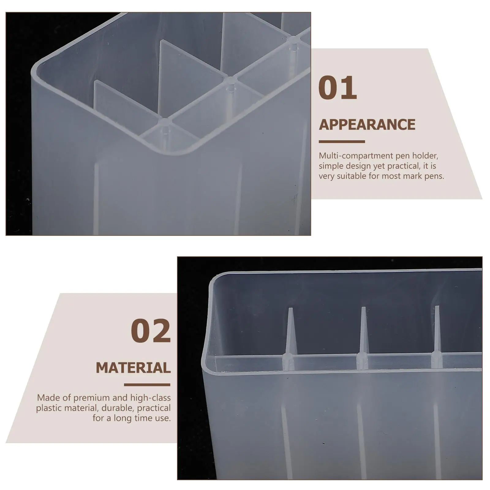 7 Pcs Marker Storage Box Plastic Desk Organizer Pen Holder Marker Pen Storage Stand Long Term Use