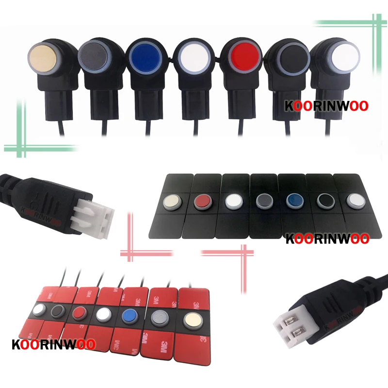 Koorinwoo Universal Original Flat Sensor 16.5mm Parking 4 Pcs/lot Black Gold White Grey Blue Red Silver Accossories system Radar