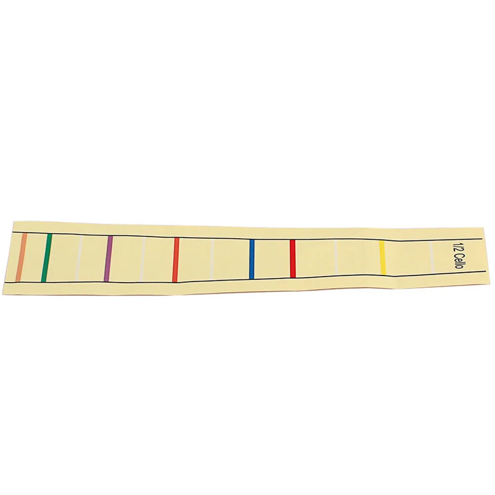 

Cello Finger Sticker Fret Fingerboard Label Sticker Finger Position Marker for 1/2 Size Cello (Light Yellow)
