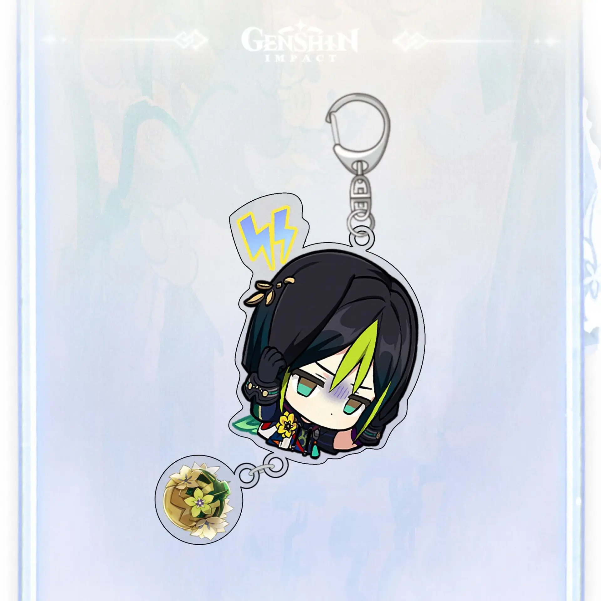 Anime Spiel Genshin Kunikuzushi Morax Kaeya Xiao Hu Tao Tartaglia Acryl Schlüssel bund Abzeichen Cartoon Cosplay Anhänger Zubehör – Detail 7