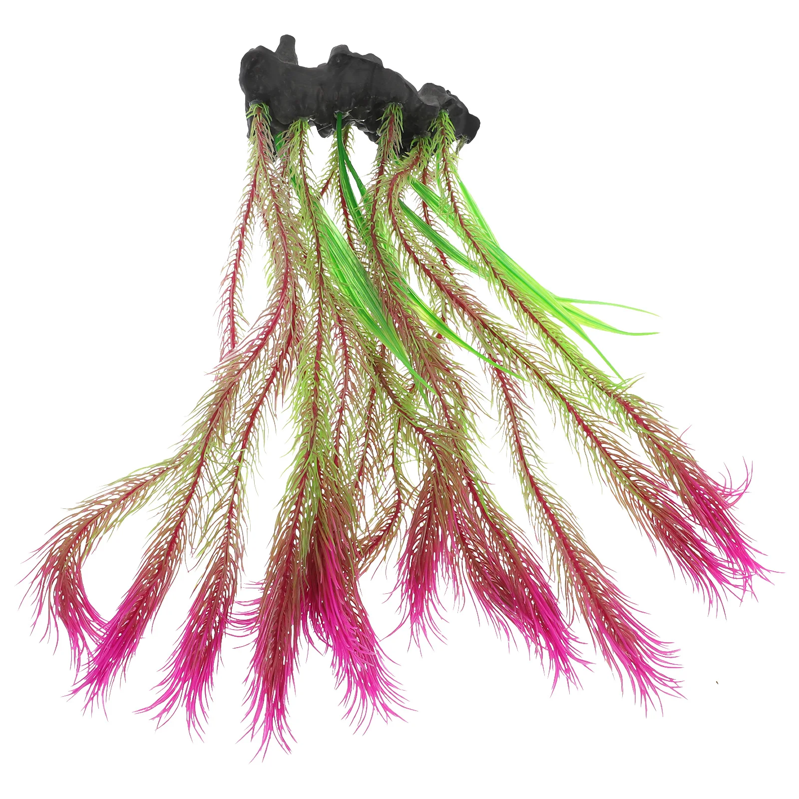 Plantas acuáticas artificiales realistas, ligeras, compactas, cola de zorro de imitación, algas, decoraciones para pecera, accesorios para acuario, mascota