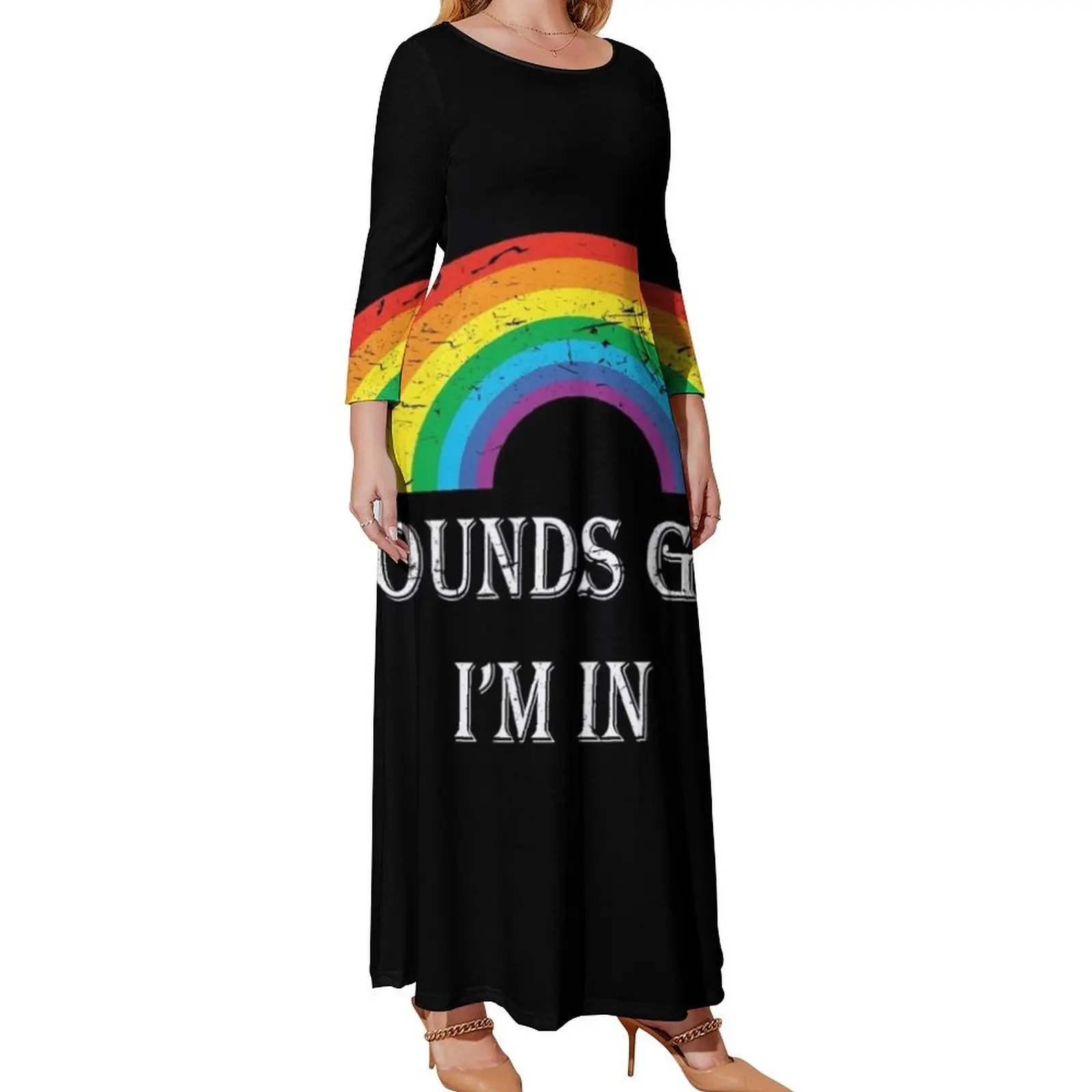 

Платье с длинным рукавом для ЛГБТ-группы I'm In ЛГБТ