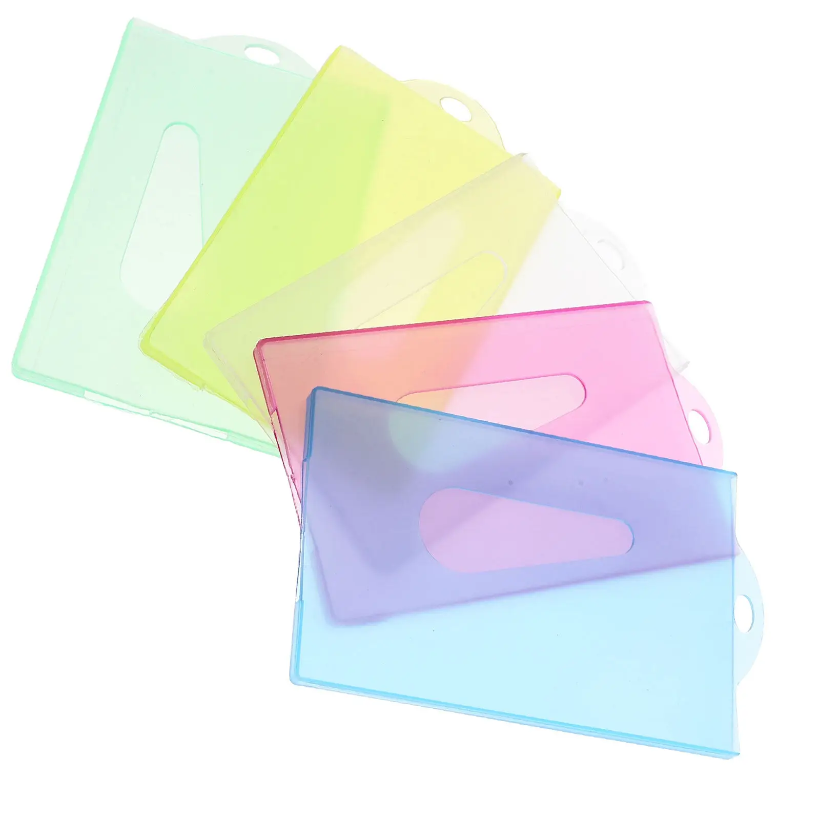

30Pcs Candy Color Card Protectors Clear Plastic Sleeves for Trading Cards Game Cards Business Id Name Tags Anti-Scratch