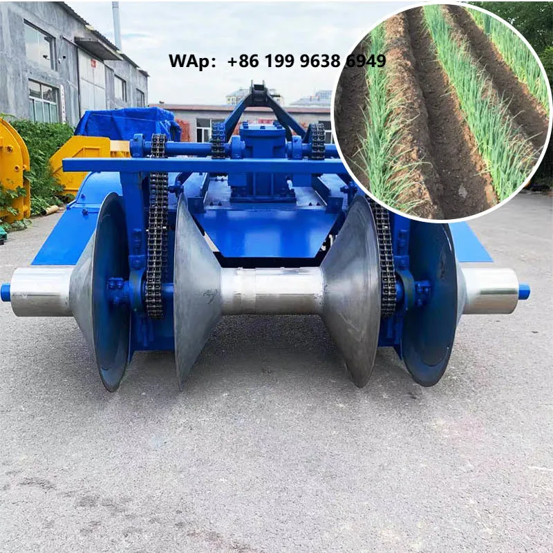 Multi-Function Ditching and Ridging Machine, All-in-One Tiller for Green Onion, Ginger and Strawberry Planting