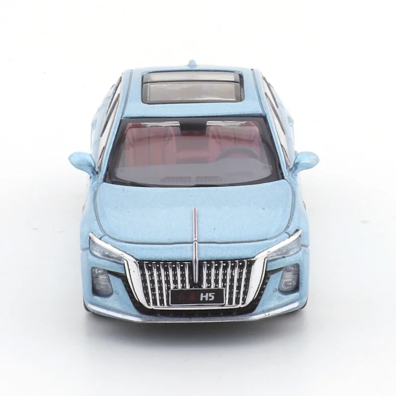 XCARTOYS 1/64 Miniature Alloy Die Cast Car Model Toy, Second-generation Hongqi H5 Aurora Blue Kids Xmas Gift Toys for Boys