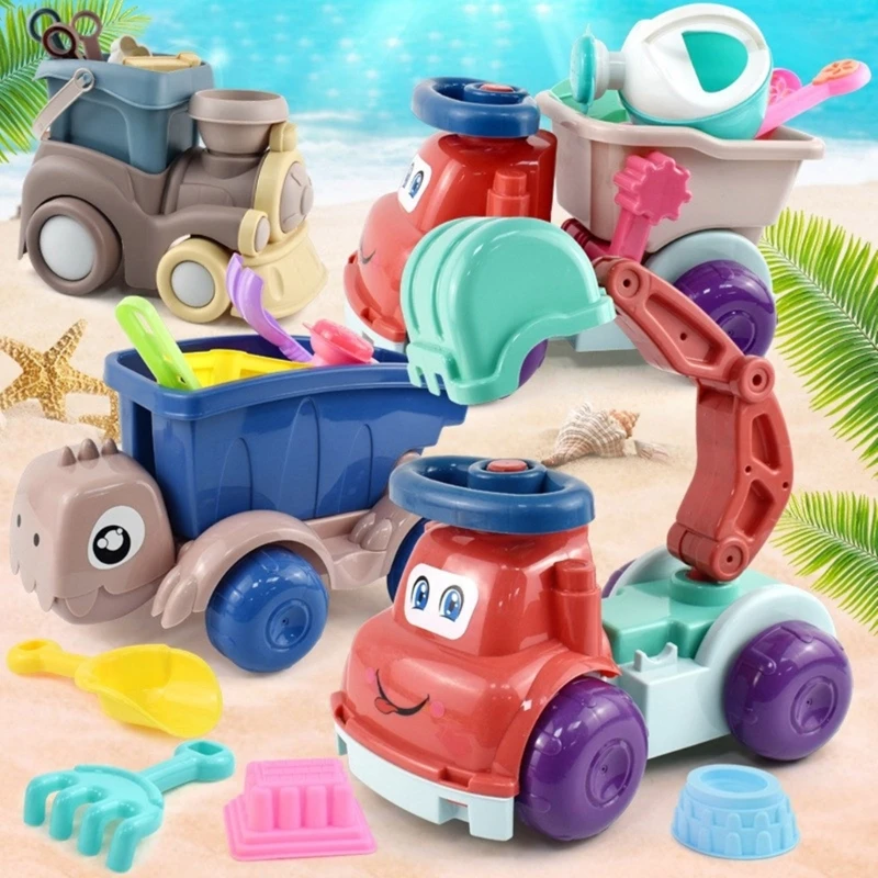 jouets en plastique pour enfants âgés 4 à 8 ans, complet avec seau à sable, pelle, râteau moules pour jeu