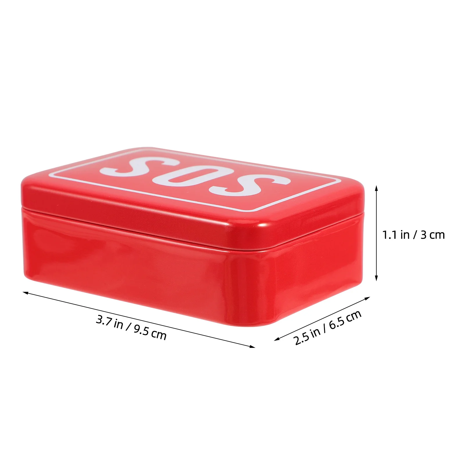 Multi-Use Medicine Case First Aid Storage Box Portable Emergency Medical Kit for Home Office Travel Lightweight Tinplate