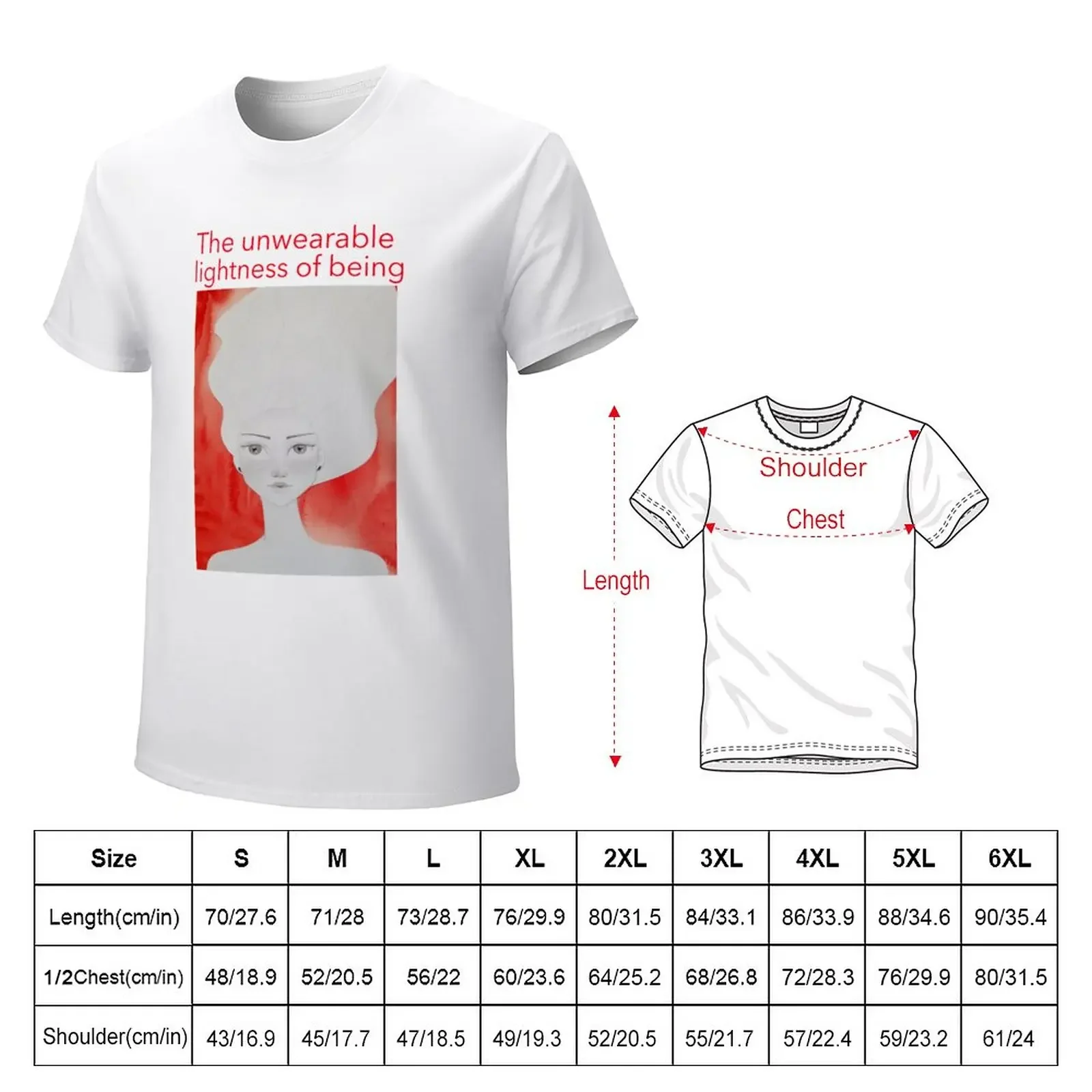 The unwearable lightness of being - beautiful female face drawing by CoolCleverCute T-Shirt