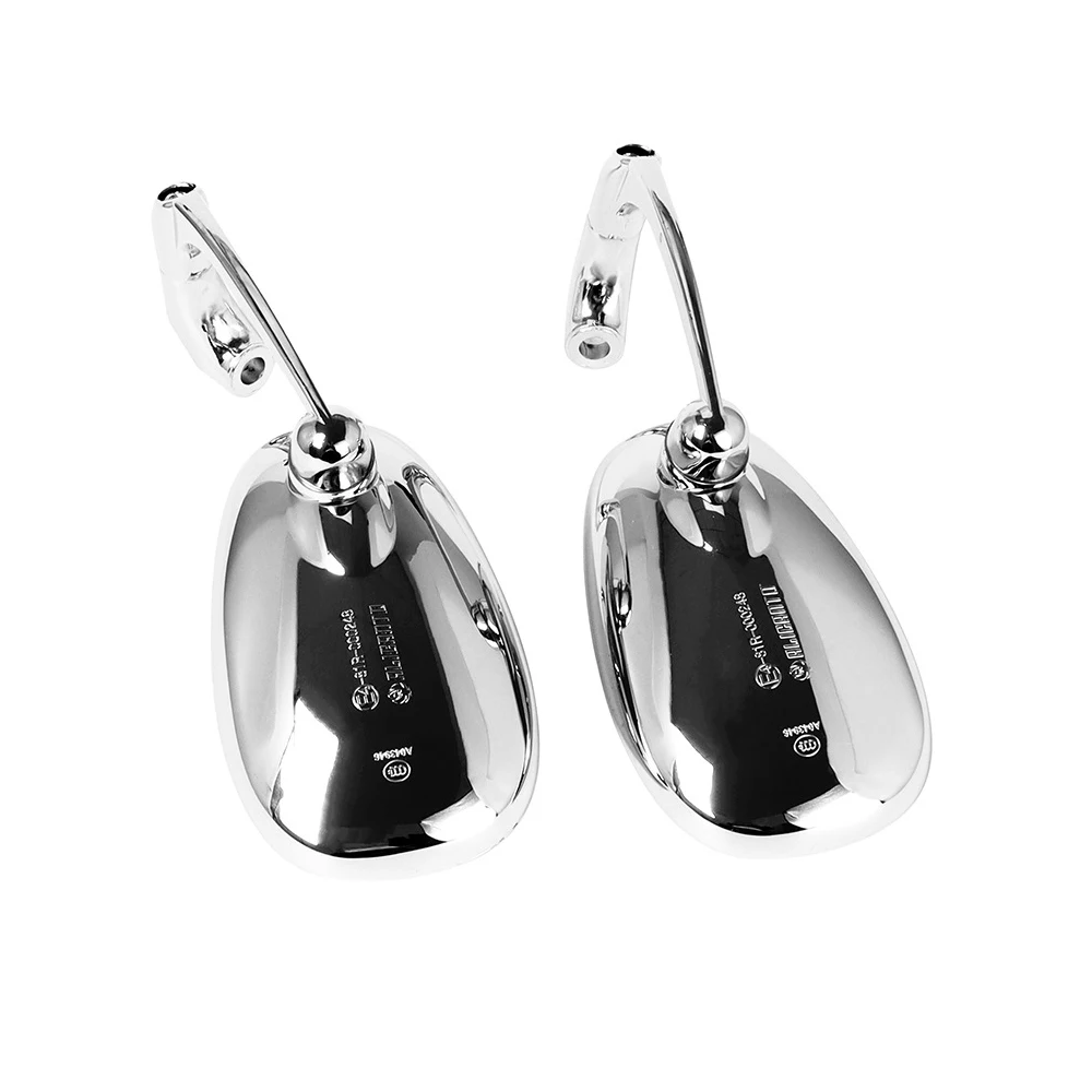 Wow Pair M8 M10 Retro L Bar Oval Rearview Mirrors Motorcycle Cafe Racer Bobber Chopper Cruiser Custom CH GN CG Side Handlebar image 3