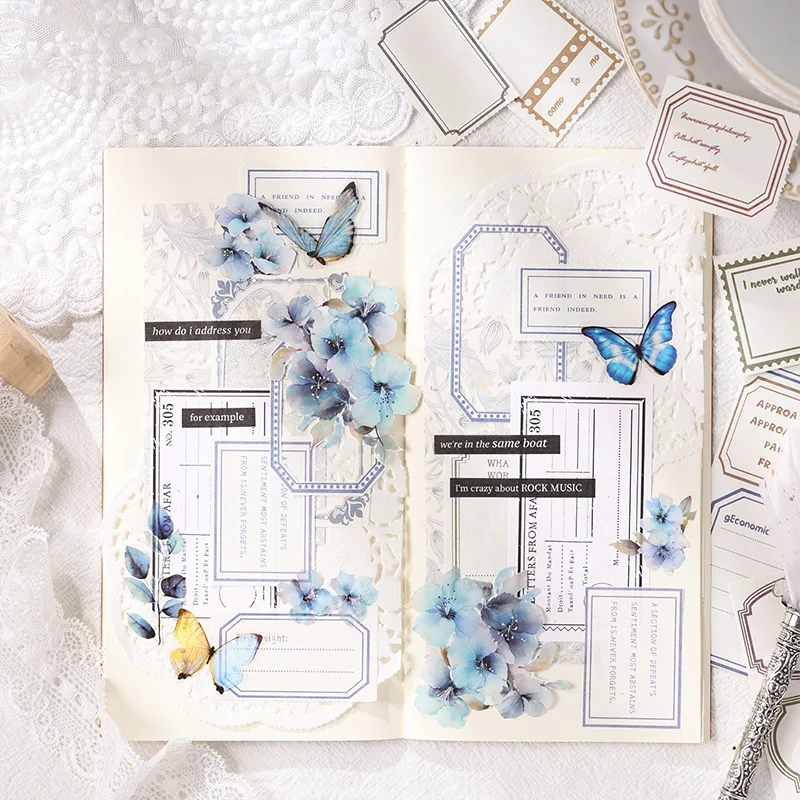 30pcs/lot Memo Pads Material Paper Ming dynasty record Junk Journal Scrapbooking Cards Retro Paper