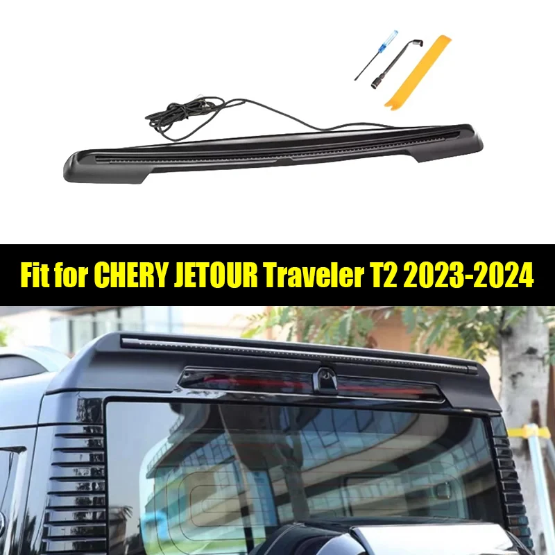 

Заднее крыло автомобиля, подходит для CHERY Jetour Traveler T2 2023 2024, задний спойлер с подсветкой, аксессуары для внешней отделки автомобиля