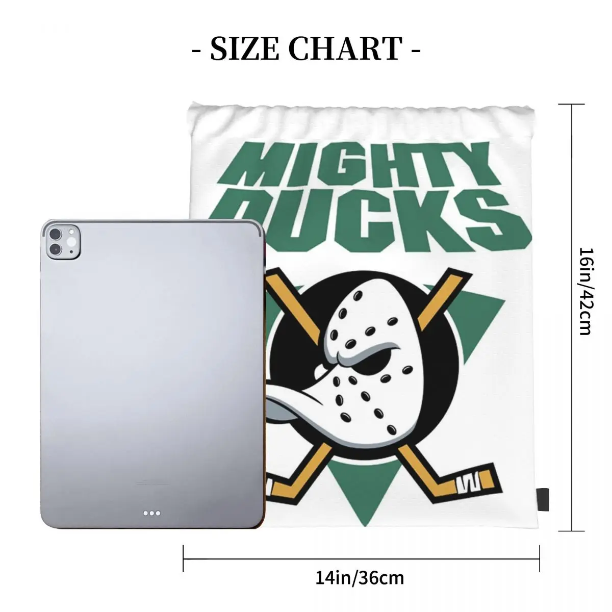 D2 The Mighty Ducks (Low Key Team USA) Backpacks Drawstring Bags Drawstring Bundle Pocket Sports Bag Book Bags For Man Woman