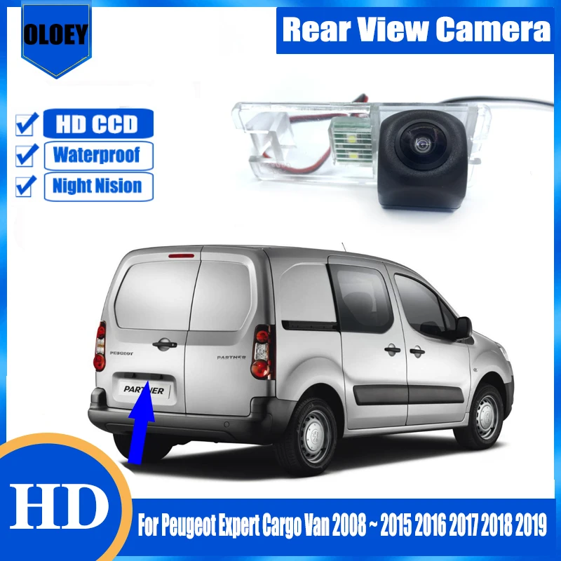 

HD Fisheye Rear Camera For Peugeot Expert Cargo Van 2008 ~ 2015 2016 2017 2018 2019 License Plate Camera Backup Reversing Camera