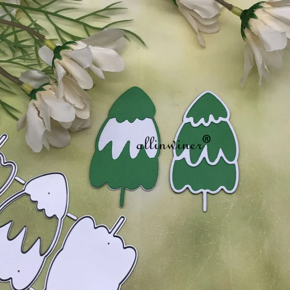 Neue Weihnachtsbaum-Metall-Stanzformen, Schablonen zum Stanzen für DIY-Scrapbooking, Album, Papierkarten, Prägung