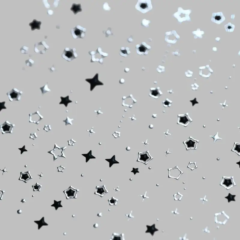 1Pcs Romantic Metal 3D Silver Heart Star Moon Nail Ornaments Love Clock Heartbeat Slider DIY Nail Decor Supplies