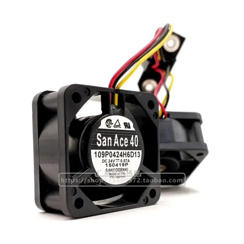 for Sanyo 4020 109P0424H6D13 24V 0.07A 4CM Dual Fan for Fanuc Machine Tool Typewriter Cooling Blower