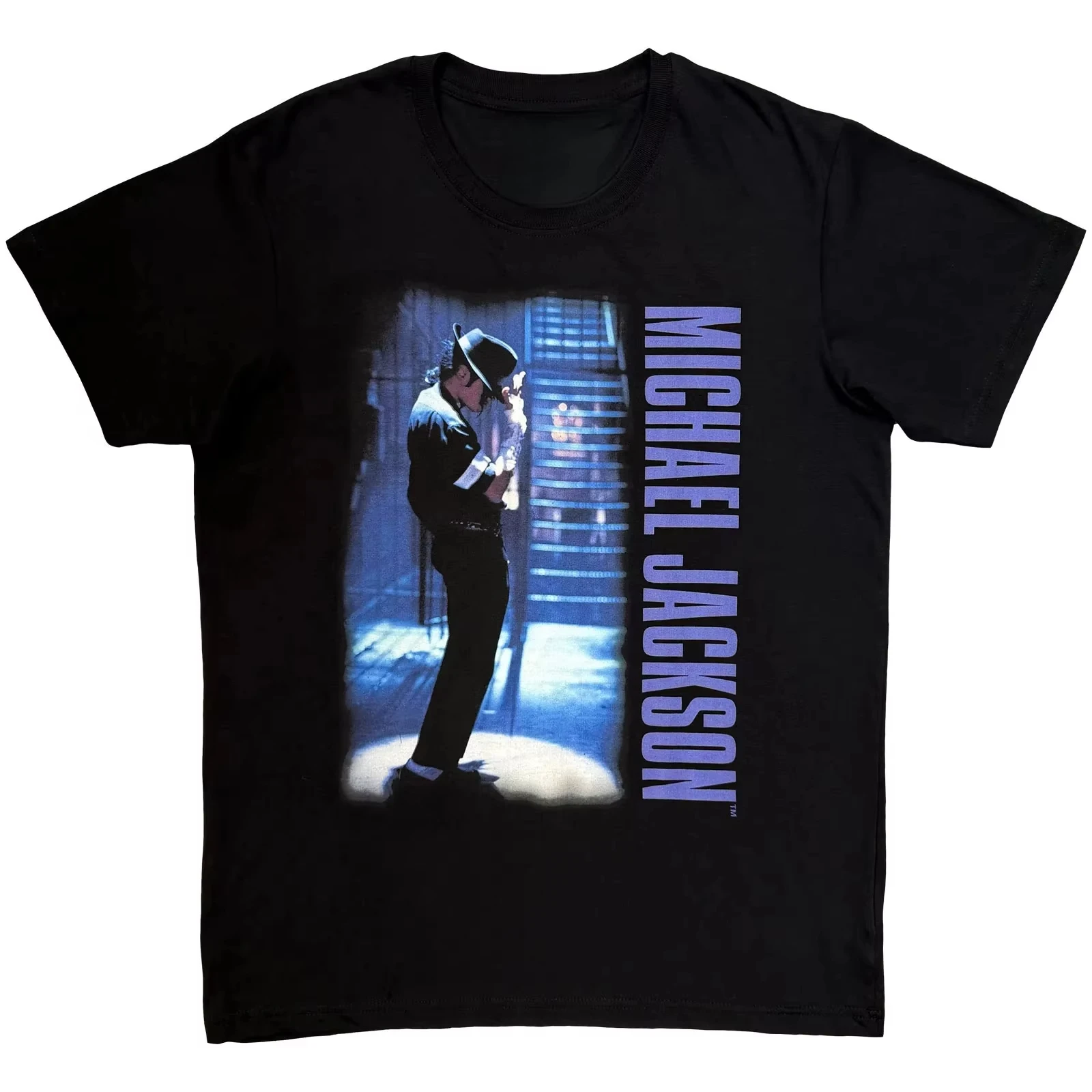 Singer Michael Jackson Bad Album Vintage T-shirt Men and Women Summer Clothing Breathable Fashion Round Neck Short Sleeved Top