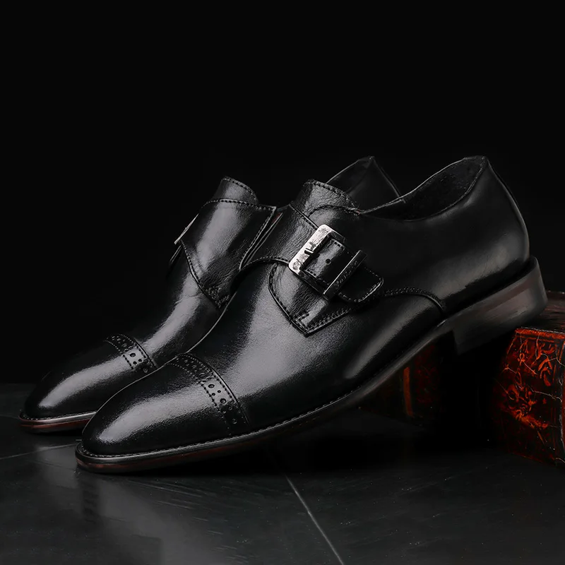 

Men Mengke Shoes with Pointed Toe Low Heel Classic Formal Shoes for Business Banquets Parties