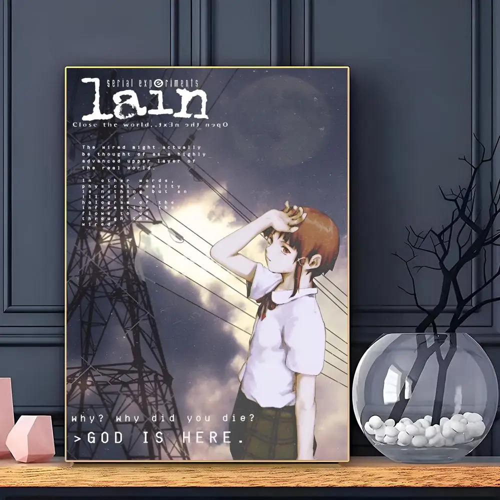 Anime Serial Experiments-S Lain Poster Poster HD Self Adhesive Waterproof Wall Art Ideal For Home Office Dorm Bedroom Great Gif