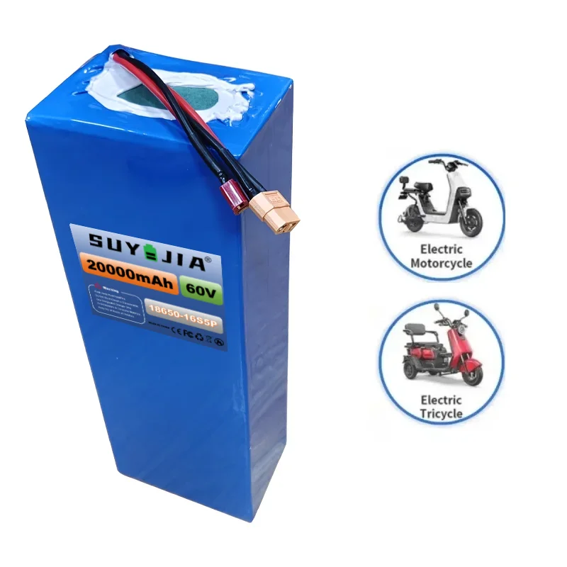 16S5P 60V 20Ah Lithium Battery Pack  Advantage Battery 2000W High Power Built-in BMS Suitable for Motorcycle Battery Replacement