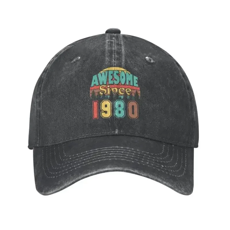 Custom Cotton Awesome Since 1980 Birthday Gift Baseball Cap Sports Women Men's Adjustable Dad Hat Autumn