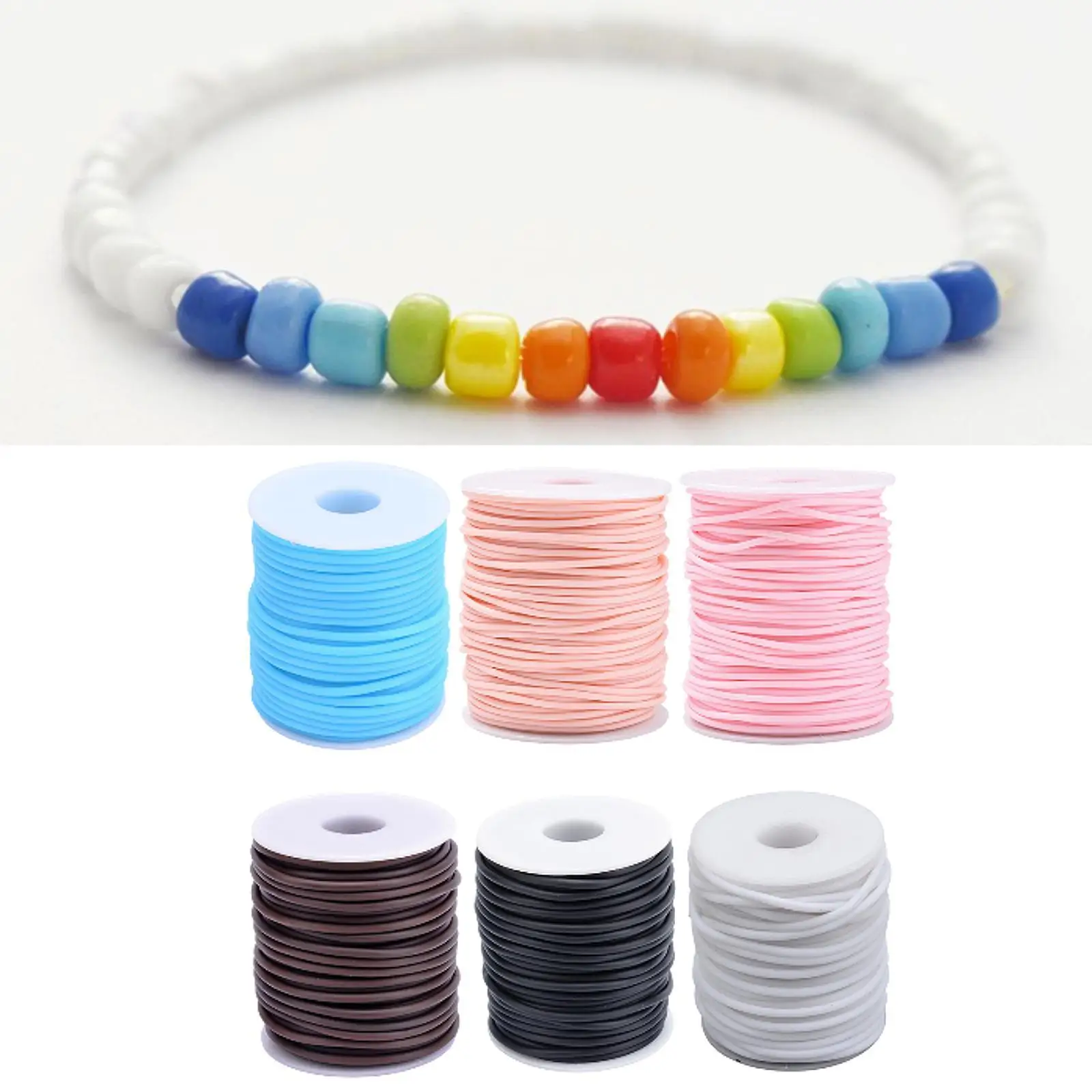 

3 Rolls Knitters Cords Rubber Cords Hollow Pipe Flexible Stitch Keeping Cords