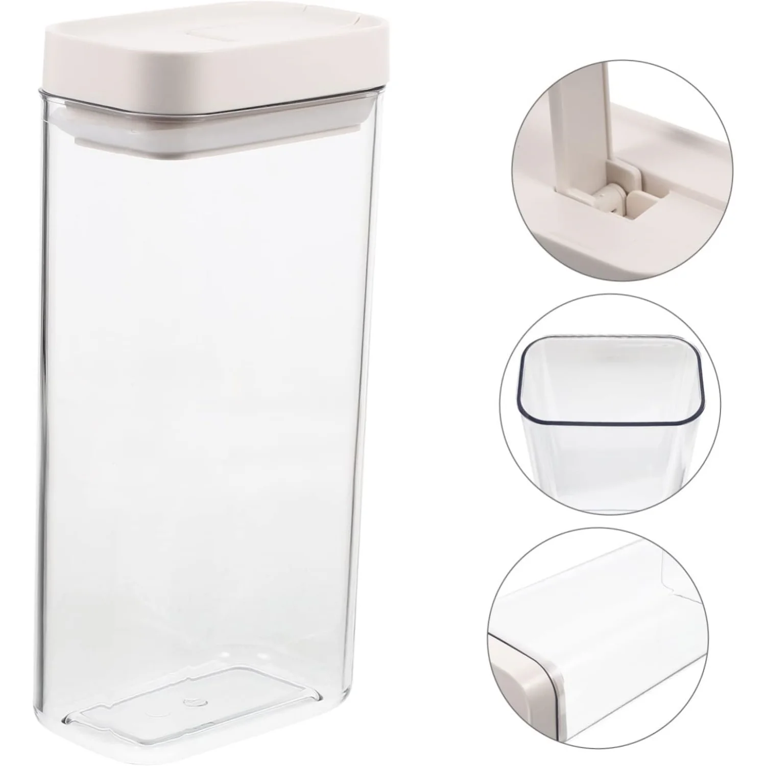 Sealed Jar Containers with  Sugar Cereal Containers Grains  Jar Cereal Jar  Containers Food Rice  Container   Spices White