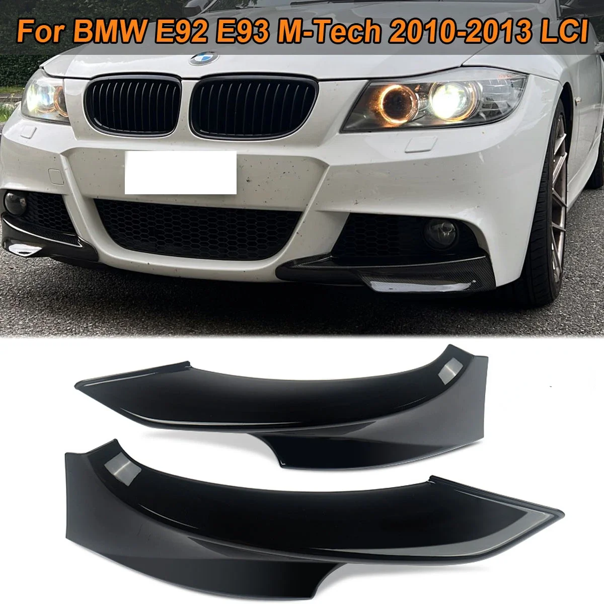 

Front Bumper Splitter Cover Air Vent Spoiler Canard Trim For BMW 3 Series E92 E93 LCI M Sport 2010-2013 M-Tech Car Accessories