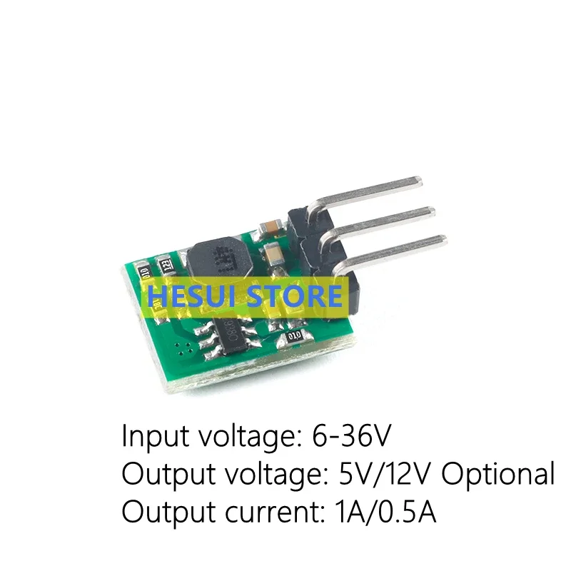 DC-DC step-down power module Output 5V/12V input 6/12.4-18V current 1A/0.5A Short circuit protection