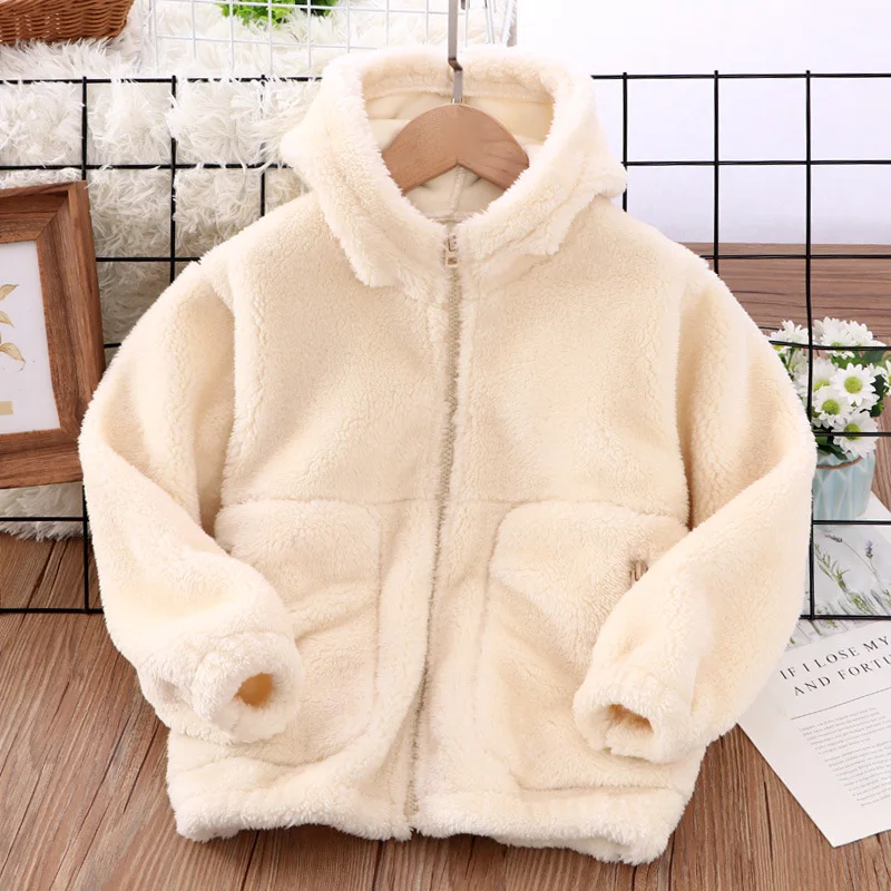 3-18 Years Autumn Winter Warm Coats Outerwear Clothes Kids Boys Girls Adults Polyester Thermal Thick Children Zipper Hoodies