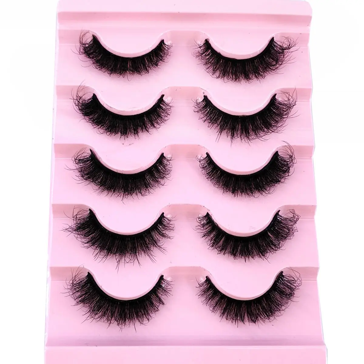 5 pares de pestañas suaves y tenues, volumen 6D, pestañas postizas de visón esponjosas, pestañas de volumen gruesas naturales, pestañas postizas naturales