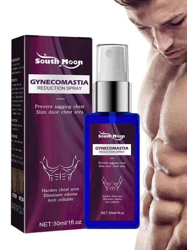 30ml Men Chest Firming Spray Cellulite Reduction Muscle Accelerating Hardening Spray Tighten Chest Muscle Fitness Spray