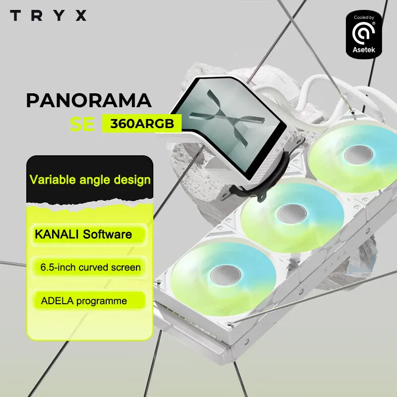 TRYX PANORAMA SE 360 ARGB CPU all-in-one water-cooled cooler，6.5
