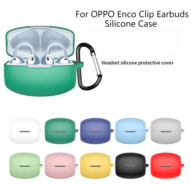 

Silicone Case For OPPO Enco Clip Earbuds - Shockproof, Dustproof Charging Case Cover/Shell