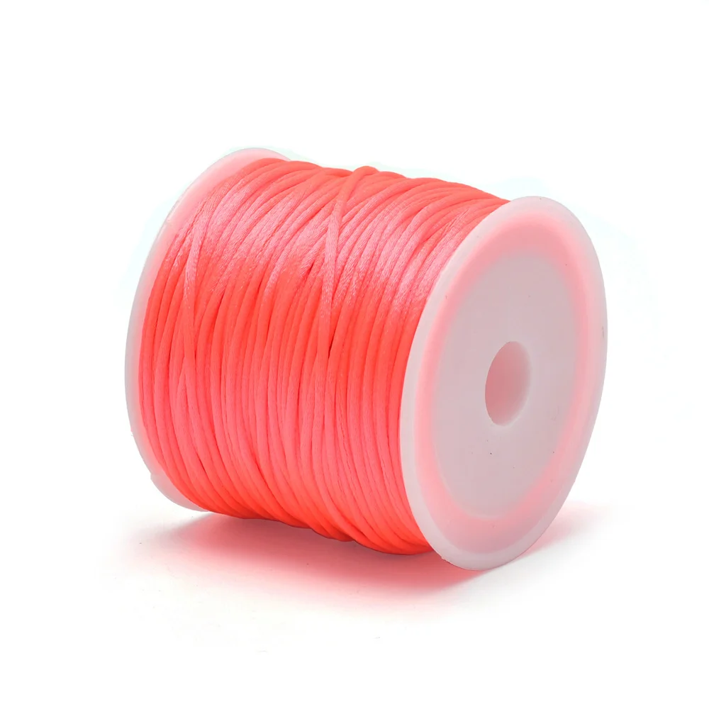 1,5 mm ambachten satijnen rattail koord string van nylon voor Chinese knoop, macramé, trim, sieraden maken 24 yards