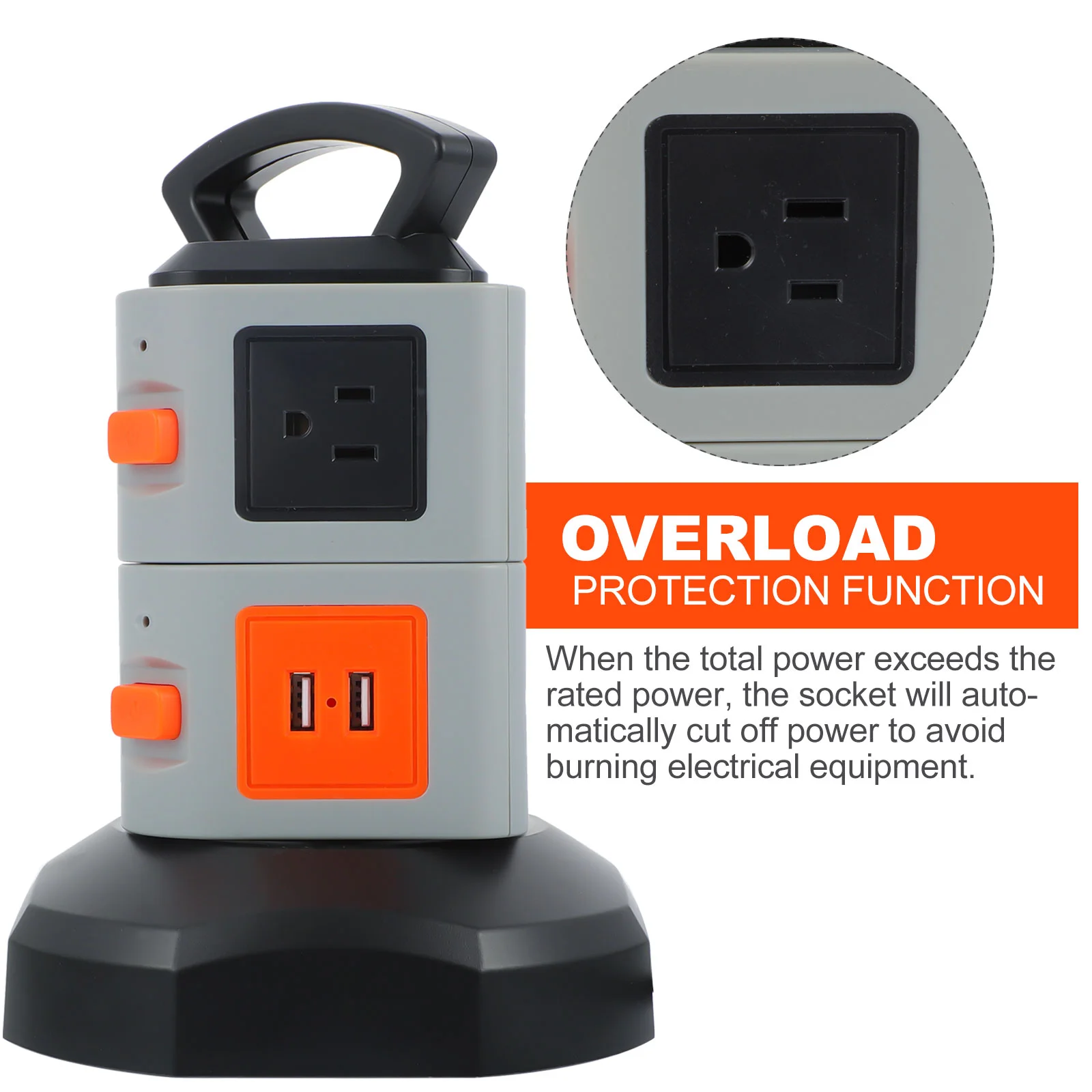 Power Outlet Plug Adapter Surge Protector Socket with Charging Charge