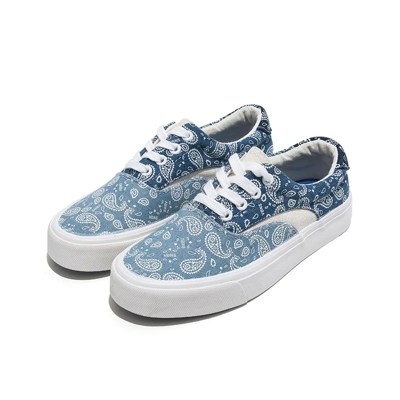 35-44 Unisex Sneakers Women Canvas Shoes Printed Bear Men Checkered Canvas Shoes Students Flat Casual Shoes Tennis Sport Shoes