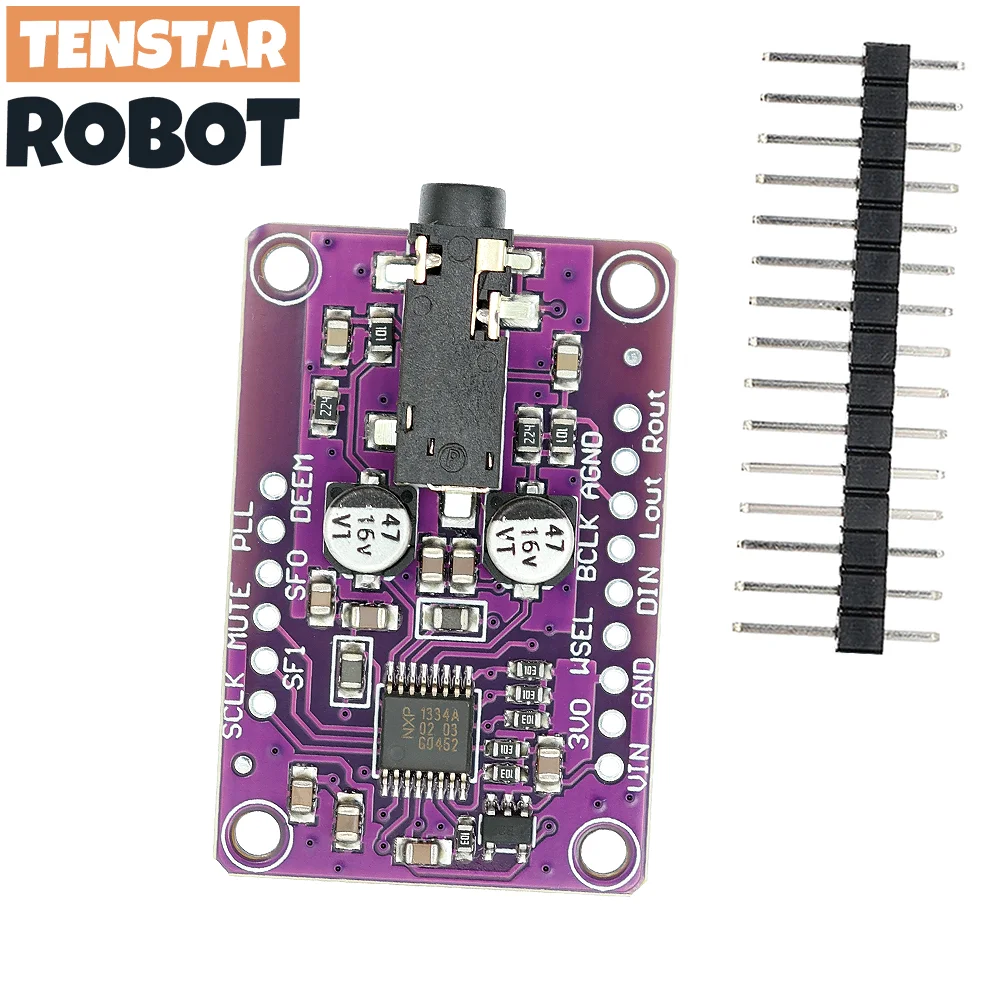 TENSTAR UDA1334A DAC Module UDA1334 I2S DAC Audio Stereo Decoder Module Board For Raspberry Pi