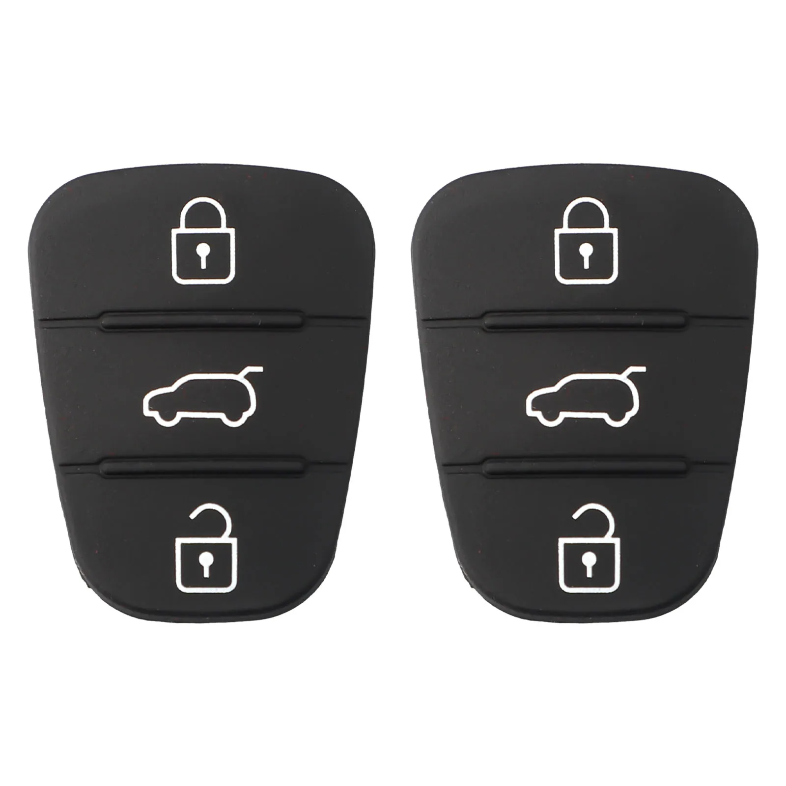 2pcs Smart Remote Car 3 Buttons Key Fobs Case Accessories Rubber Shell Black For Hyundai I10/I20/I30  For KIA CEE'D CAR 2012