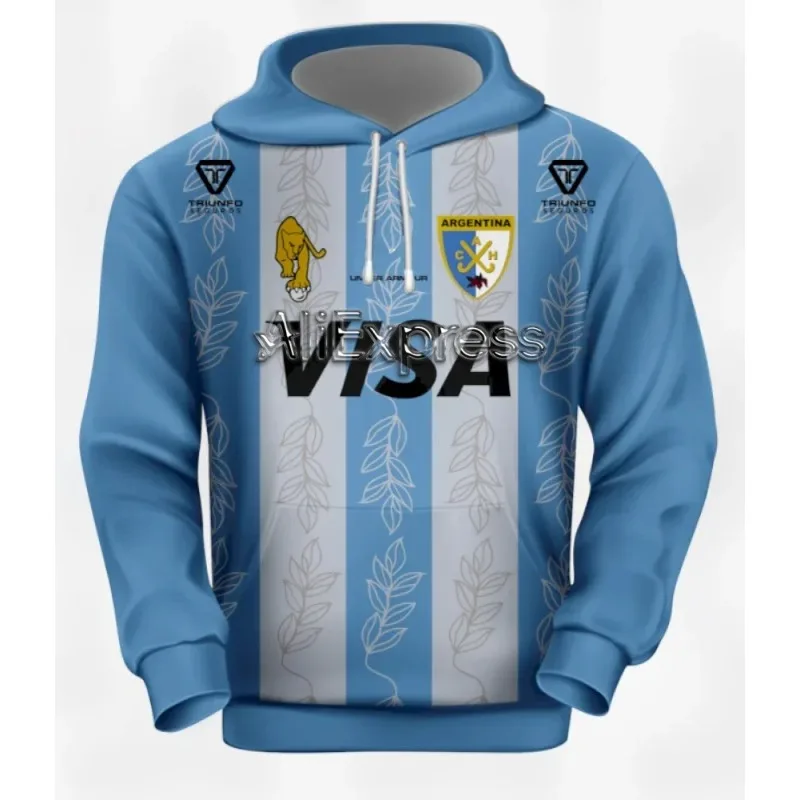 Fashion Autumn Winter Hooded Hot-selling European and American Argentina Fashion Hooded Sweater Football Fan Jacket Parent-child