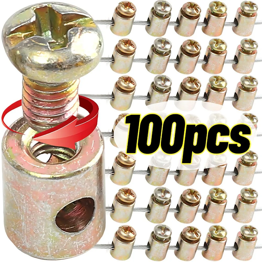 Metal Throttle Cable Clamp Solderless Nipple Motorcycle Gas Line Brake Clutch Wire Fixing Buckle Screw for Accelerator Repair