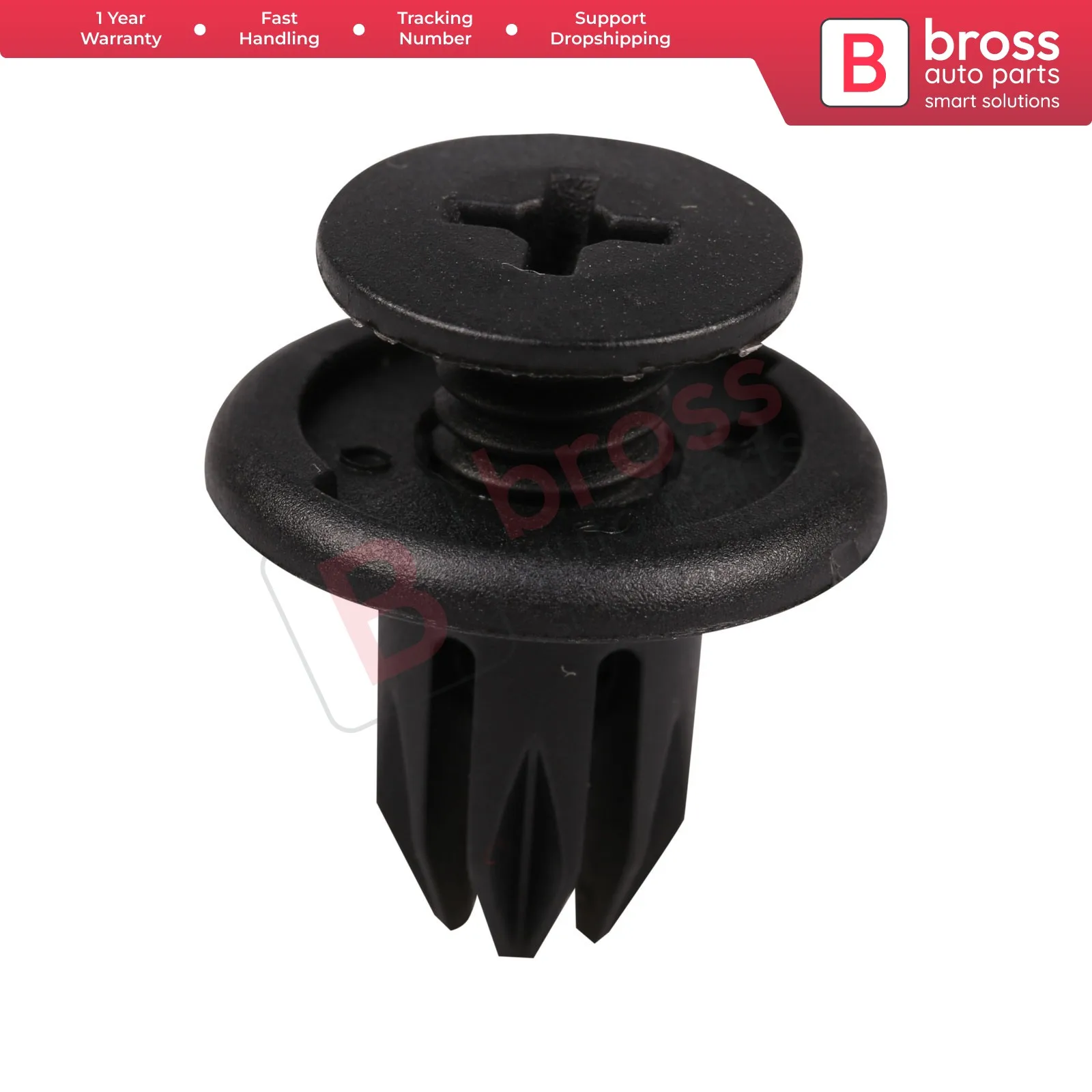 Bross Auto Parts BCF1562 10 Pieces Bumper Clip for Honda: 91503-SP0-003, Mazda: FB0156964, Nissan: 01553-01285