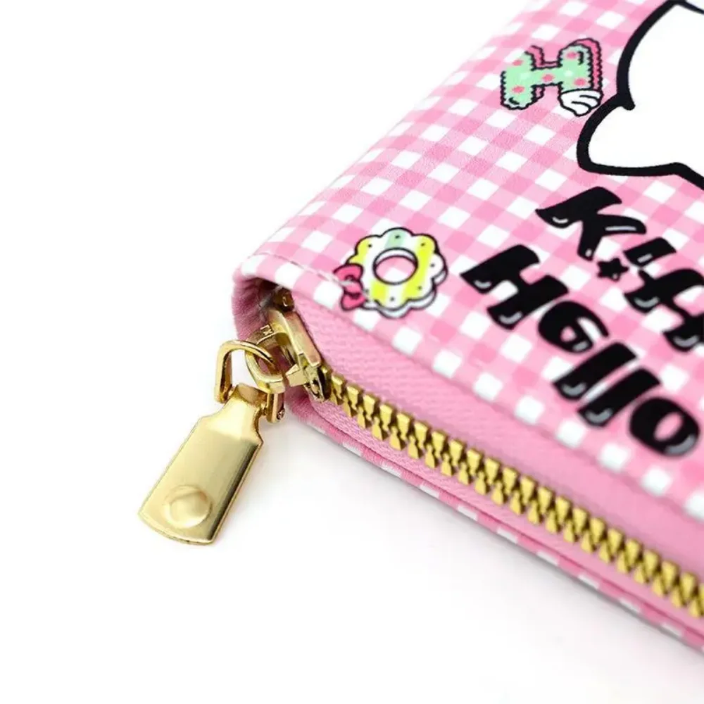 Kawaii سانريو مرحبا كيتي عملة المحفظة للسيدات قصيرة أنيمي لطيف الكرتون Kt القط للطي بولي Leather الجلود محفظة نسائية للعملات المعدنية الفتيات الهدايا