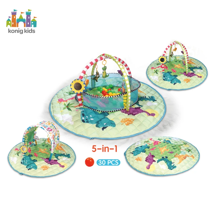 Konig Kids Super Large Inoling Baby Play Polymères, Large Round Storage, Non-ALD Game Polymères, 5 en 1, 30 Ocean Balls