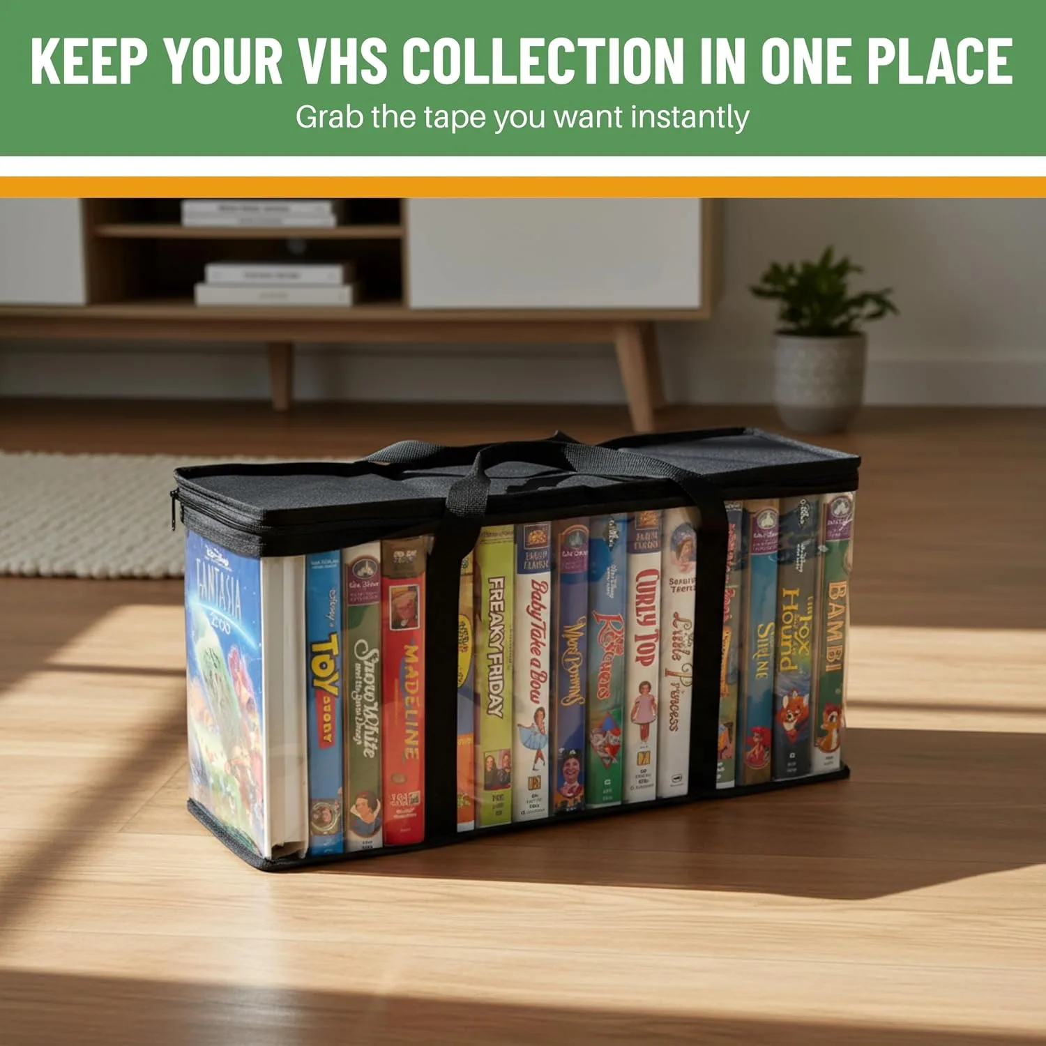 Transparente PVC-Aufbewahrungstasche, CD-Hüllen-Organizer, Buchsortiertasche, Kleidungsaufbewahrungstasche, ideal für Bücher, Kleidung, Medien, Spielezubehör