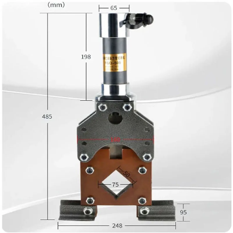 10T Hydraulic square tube angle iron angle steel cutting machine cutting die 50 galvanized iron square tube electric punching