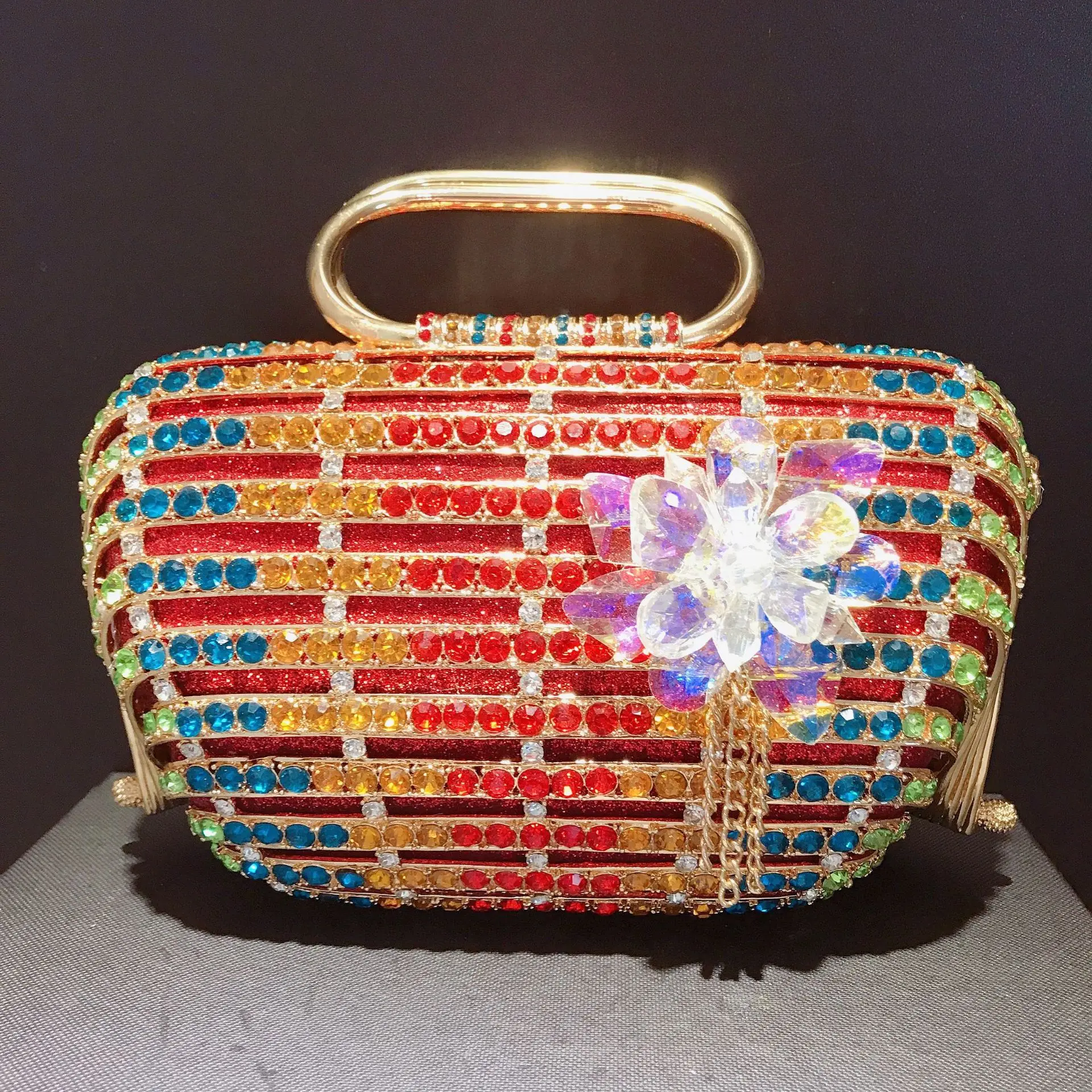 

Diamond hand carry makeup storage bag banquet diamond women's bag dinner bag