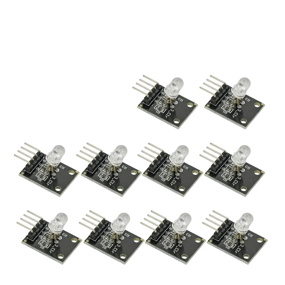 10pcs Smart Electronics 4Pin RGB Module KY-016 Three Colors 3 Color RGB LED Sensor Module For Arduino DIY Starter Kit KY016