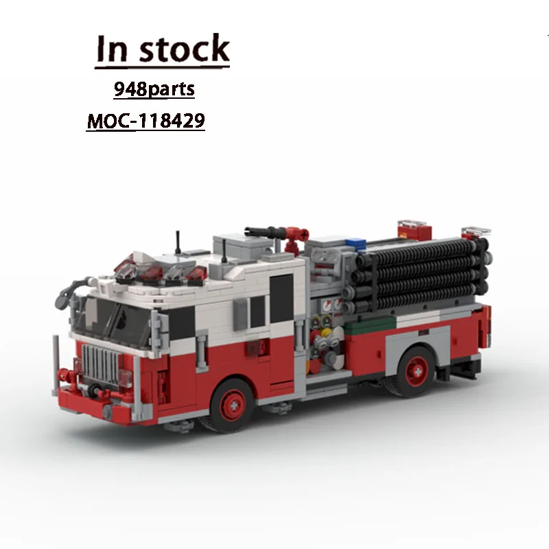 

Конструктор MOC-118429 «Городская пожарная машина для спасения», 948 деталей, подарок для мальчиков на день рождения