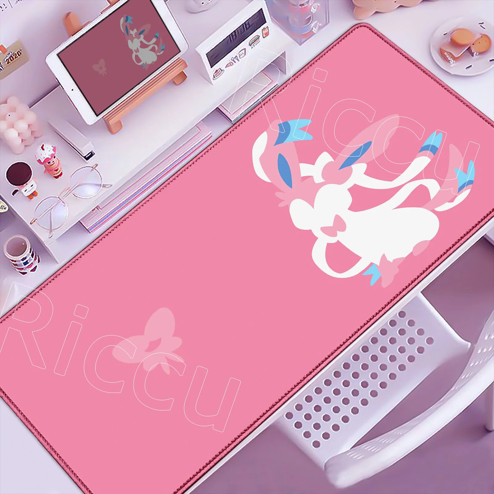 New Wallpaper Cute Eeveelutions Mousepad Laptop Gaming Accessories Computer PC Big Mouse Pad Anime Cartoon XXL Keyboard Desk Mat